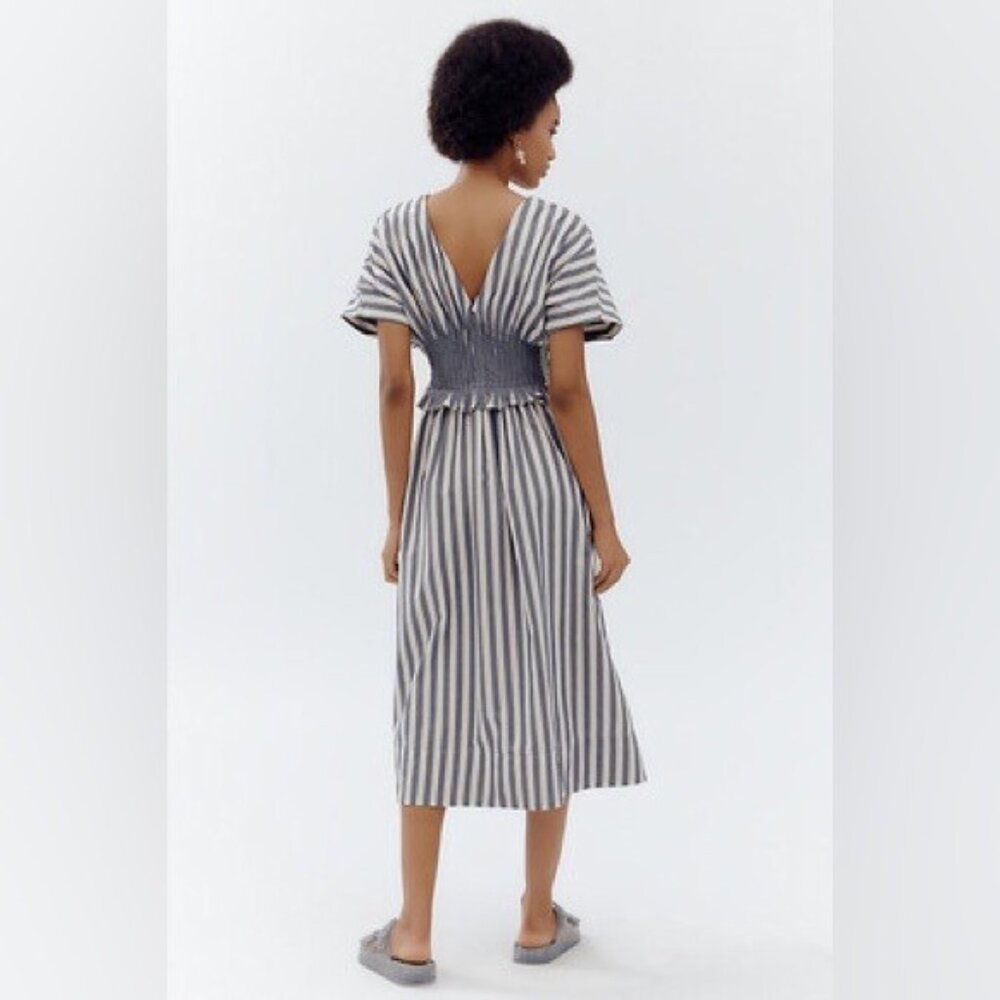 NWT Size S - Anthropologie 100% Cotton Zip-Front Midi Dress (NWT US$ 180) - Picture 11 of 16